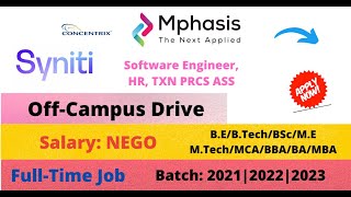 Mphasis Recruitment 2022 for 2023, 2022, 2021 Batch Freshers | Careers Page Link