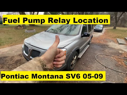 Fuel Pump Relay Location Pontiac Montana SV6 2005 2006 2007 2008 2009 05 06 07 08 09