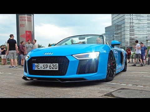 Audi R8 V10 Plus Coupe & Spyder INVASION! LOUD Exhaust SOUNDS!