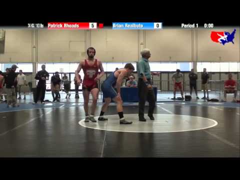 Patrick Rhoads vs. Brian Realbuto at 2013 Junior Nationals - FILA - FS