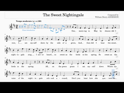 The Sweet Nightingale (Anderson) | ABRSM Grade 2 | List B | 120 bpm | Sing-Along