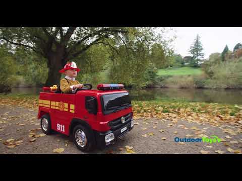 12V Children’s Ride On Fire Engine with Accessories