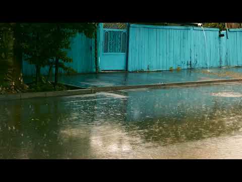 Rainy Atmosphere - Rainstormy Day -  Rain and thunder in the street