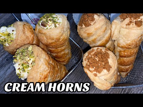 CREAM HORNS (BISCOFF & PISTACHIO) - Quick And Easy | Nargis’ Kitchen