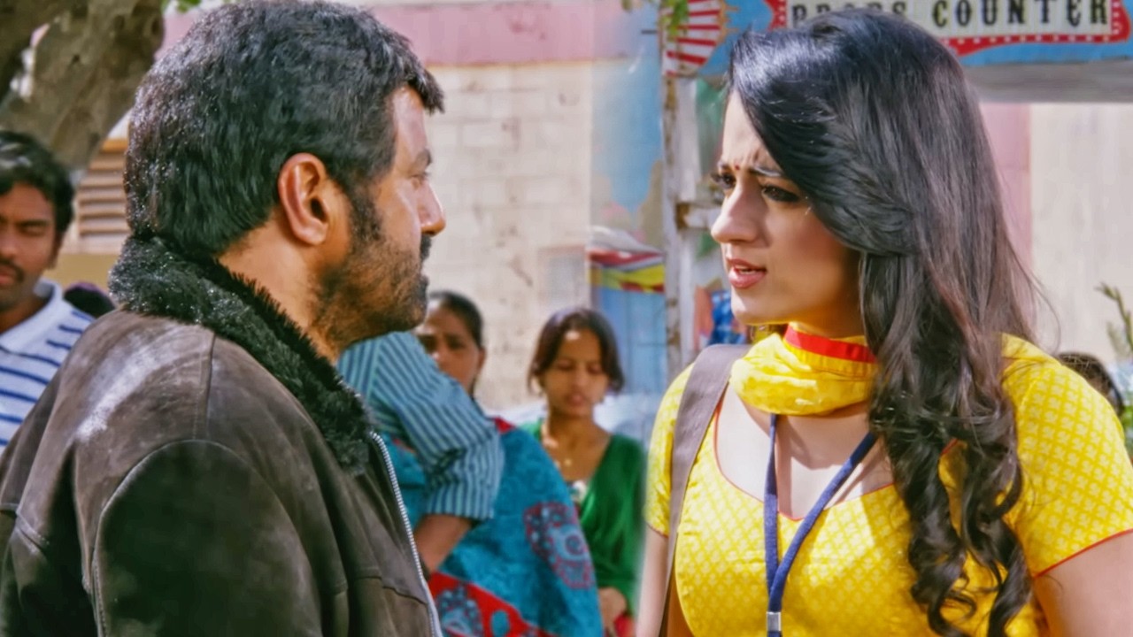 Trisha Krishnan बिच रास्ते में Nandamuri Balakrishna पे चिल्ला रही है | Ek Tsunami Jwalamu
