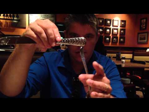 Magic trick with silverware.