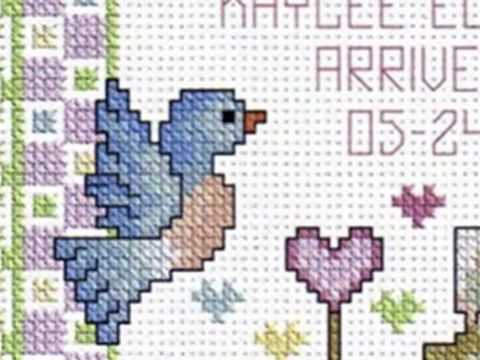 Cross Stitch Birth Announcement