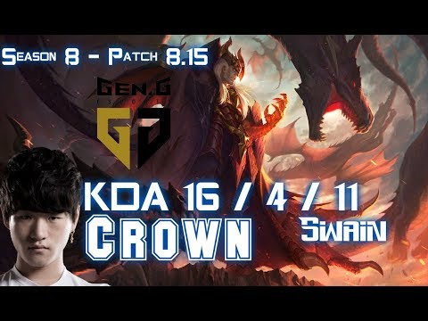 GEN Crown SWAIN vs LEBLANC Mid - Patch 8.15 KR Ranked
