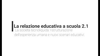 La relazione educativa a scuola