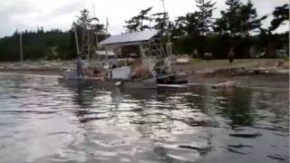 preview picture of video 'splashing the reefnet boat'