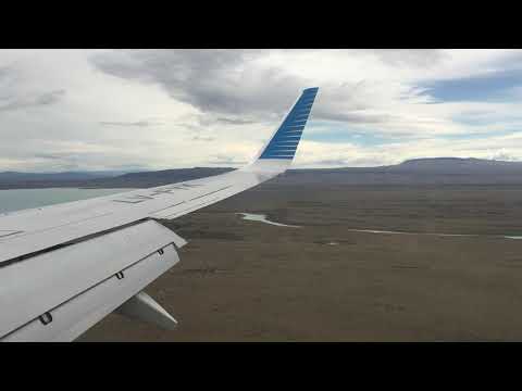 Chegada ao aeroporto de El Calafate na Patagônia