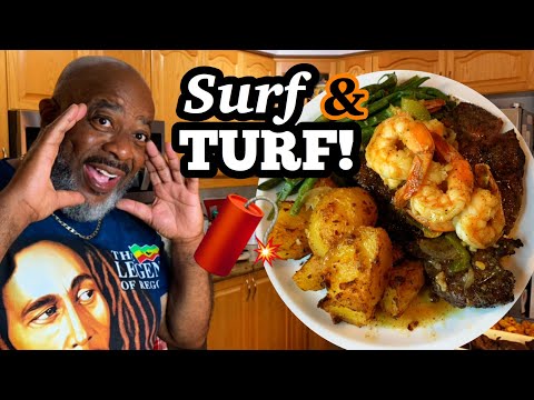 How to make SURF & TURF! (Steak & Shrimp) | Deddy's Kitchen