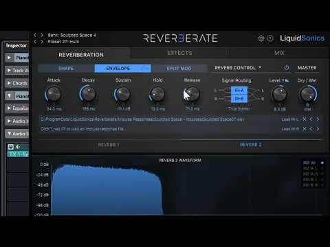 3 Min Tutorial Ambient Piano LiquidSonics Reverberate 3 - "Sculpted Space" Impulse Responses/Presets