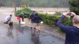 preview picture of video 'Inondation à Ittre - Fleuve sur la route d'Ittre vers Virginal (1)'