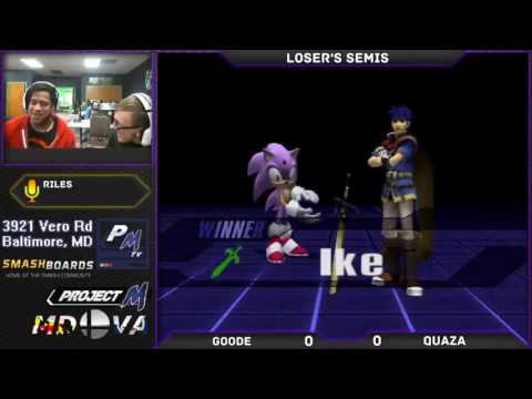 Project M @ Xanadu 12/19/16 Losers Semis: Goode (Sonic) vs Quaza (Ike)