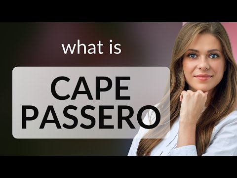 Cape passero | CAPE PASSERO meaning