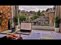 13 HOUR STUDY WITH ME On A RAINY DAY Background Noise 10 Min Break No Music Study With Merve