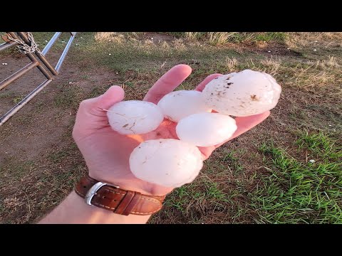 4/21/22 - Getting Slammed by Tennis Ball Sized Hail! - Bucklin, KS