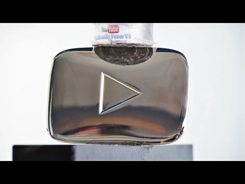 Silver Play Button vs Hydraulic Press and Gas Torch - 100 000 subscribers
