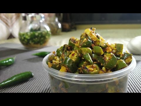 Pickled Chilli Garlic - 10 min Instant Pickle Recipe - pickled chilies - Quick & Easy Pickel Recipe
