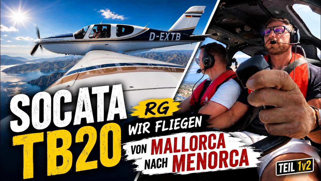 VFR mit der Socata TB20 von Mallorca nach Menorca 🌞