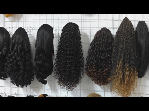 非洲化纤丝假发制作,前工序一混色。假发技能。手工制作。（79）African synthetic wig making。