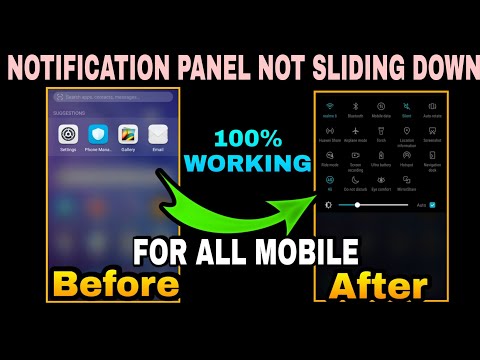 Notification panel not sliding down in mobile - Not Scrolling down in honor - Huawei - Samsung