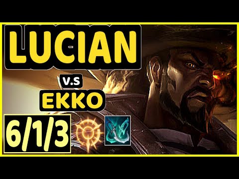TINOWNS (LUCIAN) vs EKKO - 6/1/3 KDA MID CHALLENGER GAMEPLAY - BR