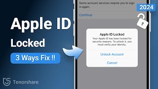 [2024] Top 3 Ways to Fix Apple ID Locked for Security Reasons | Apple ID disabled |100% Works