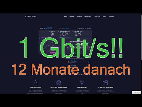 Vodafone 1000Mbit 1 Jahr danach & Speedtest Gigabit Internet in Dresden