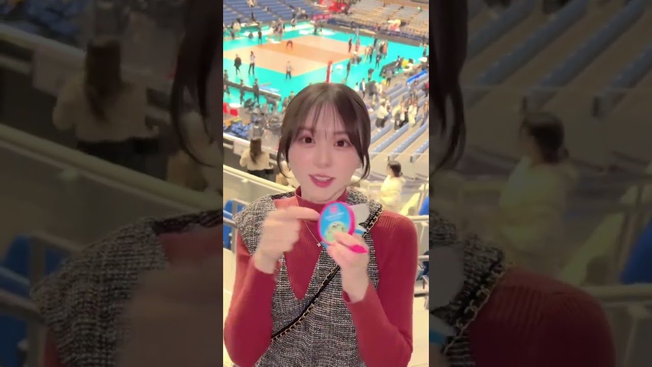バレー観戦でチョコミント食べたい🍨 #バレーボール #スポーツ観戦 #愛スクリーム