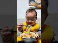 Baby Eats Noodles With Chopsticks