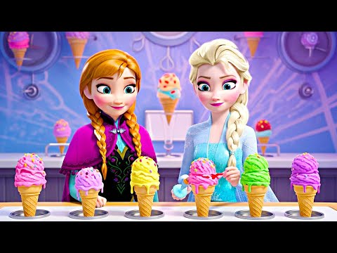 Elsa & Anna are selling Ice Cream , frozen Song !