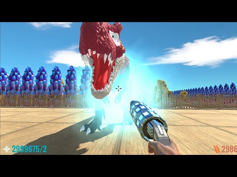 PULSE BLASTER GUN FPS PERSPECTIVE DEATH RUN - Animal Revolt Battle Simulator