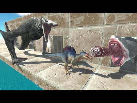 Bridge of Fear | Escape from Mutant Sharks and Skull Crawler - Animal Revolt Battle Simulator