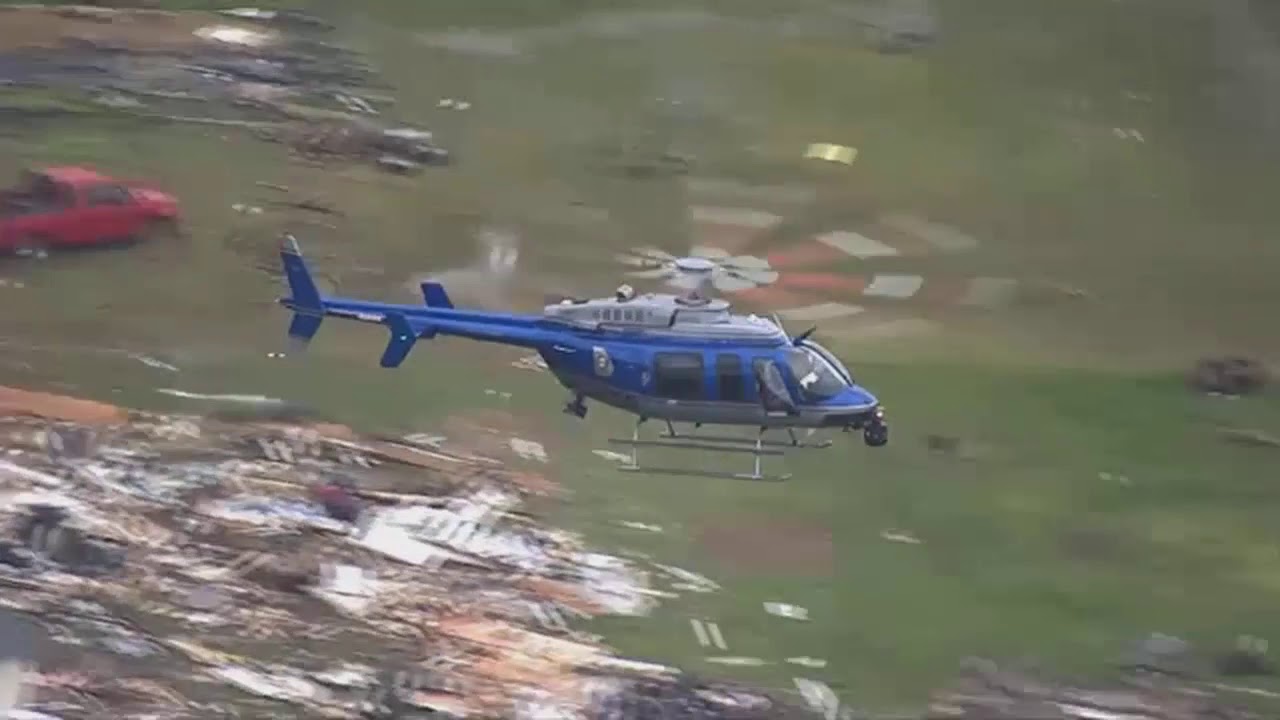 WATCH: Chopper footage of Murray County tornado damage