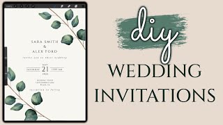 How to Create a Wedding Invitation in Procreate + Free Editable Template