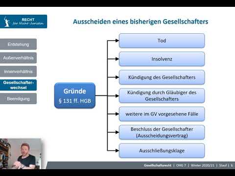 OHG 7- Gesellschafterwechsel bei der OHG