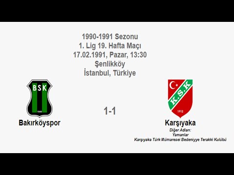Bakırköyspor 1-1 Karşıyaka 17.02.1991 - 1990-1991 Turkish 1st League Matchday 19 + Comments