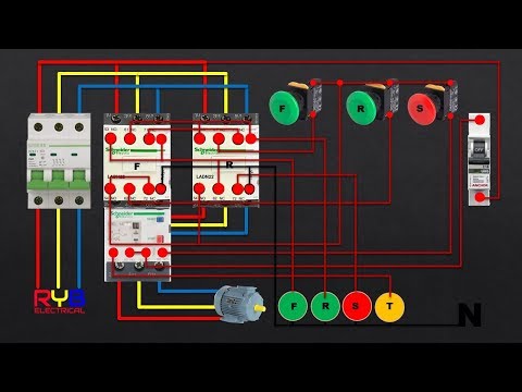 Reverse Forward DOL Starter Power and control Wiring Video