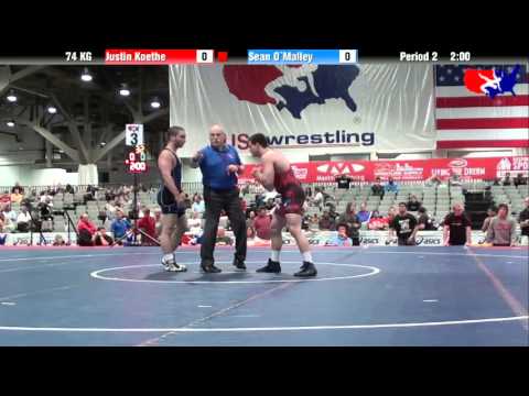 Justin Koethe vs. Sean O`Malley at 2013 Junior Nationals - FILA - GR