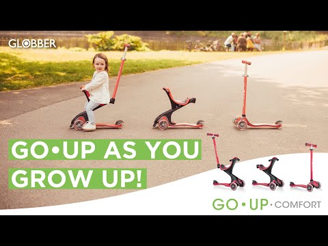 GLOBBER paspirtukas Go Up Comfort, tamsiai rožinis, 458-110 video