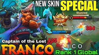Download lagu Captain of the Lost Franco New SPECIAL Skin Gameplay - Top Global Franco by i c o - Mobile Legends mp3