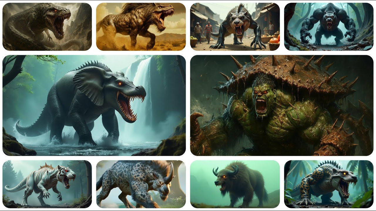 I Created AMAZING Hybrid Animals 🦏 🦍 #hybridanimals #ai