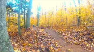 Riding the School Forest Loops in Boyne City.