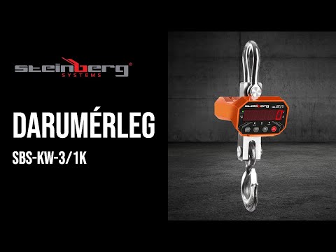 Videó - Darumérleg - 3000 kg / 1 kg - LED - digitális - távirányító: 20 m