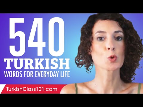 540 Turkish Words for Everyday Life - Basic Vocabulary #27
