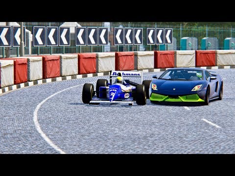 Williams F1 1994 vs Lamborghini 7700 HP Monster - Old Monza