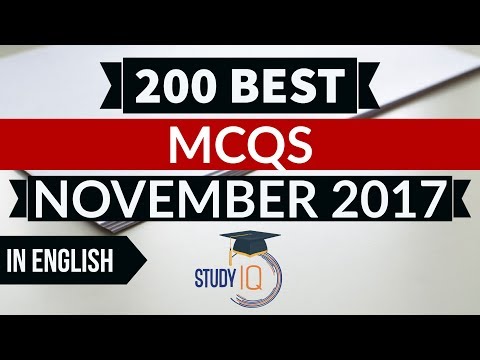 English - 200 Best current affairs MCQ from November 2017  - IBPS PO / SSC CGL / UPSC / RBI Grade B