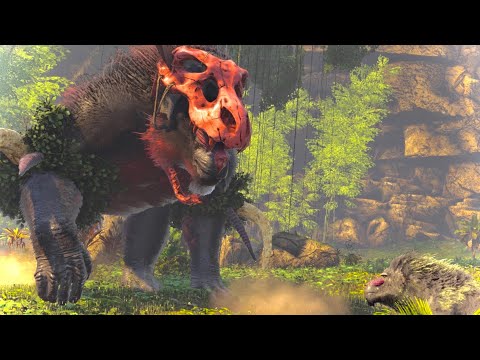 Ark Dinopithecus King Boss Fight! Lost island DLC!